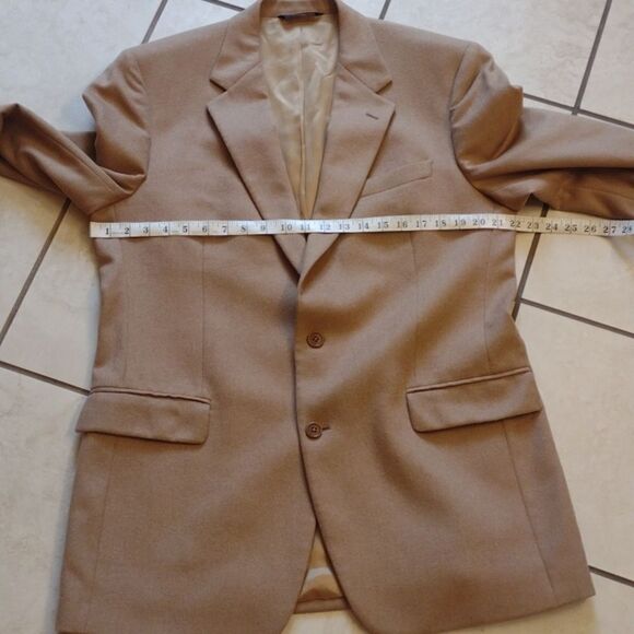 Brooks Brothers Italian Camel Hair Jacket tan Two Button size 42L - Picture 7 of 15